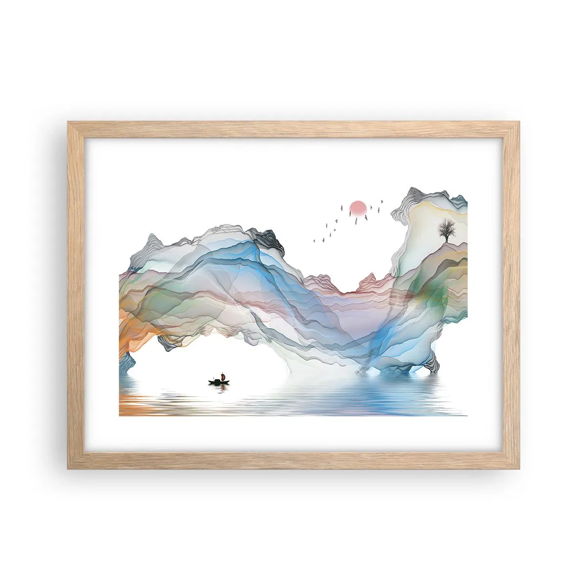 Plakat w ramie jasny dąb - Ku kryształowym górom - 40x30 cm