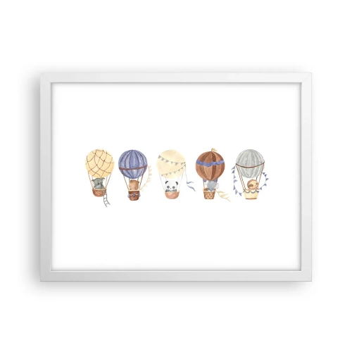 Plakat w białej ramie - Przyjaciele w podróży - 40x30 cm