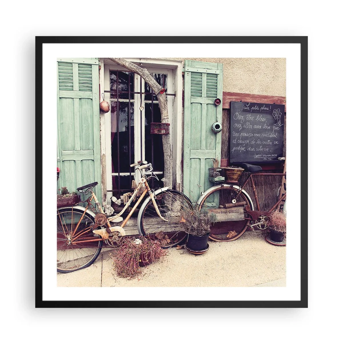 Plakat w czarnej ramie - Niech żyje prowincja - 60x60 cm