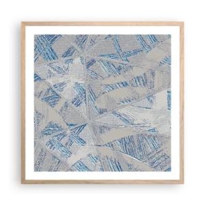 Plakat w ramie jasny dąb - W szaroniebieskim labiryncie - 60x60 cm