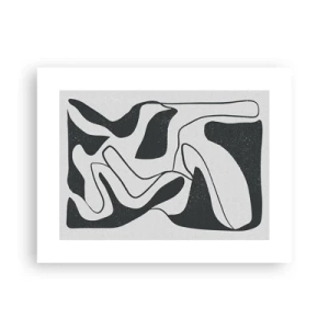Plakat - Abstrakcyjna zabawa w labiryncie - 40x30 cm