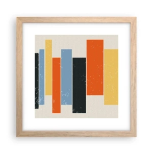 Plakat w ramie jasny dąb - Zapis muzyki - 30x30 cm