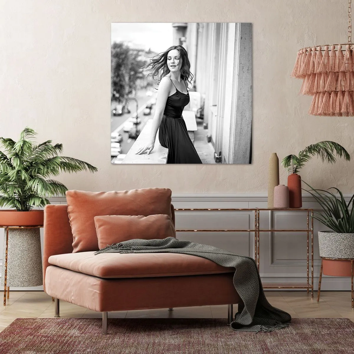 Obraz na płótnie - Z pewnością paryżanka - 60x60 cm