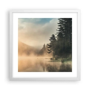 Plakat w białej ramie - Narodziny dnia - 40x40 cm