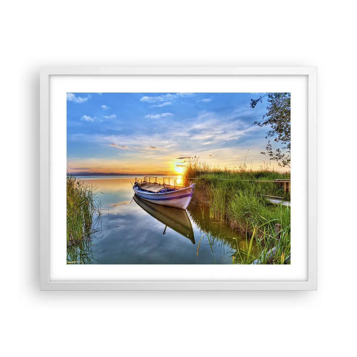 Plakat w białej ramie - Zatoczka spełnionych marzeń - 50x40 cm