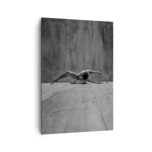 Obraz na płótnie - Tancerka w artystycznej pozie - 70x100cm - Symetria odnaleziona - Nowoczesna dekoracja ścienna do salonu i sypialni ARTTOR