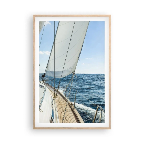 Plakat w ramie jasny dąb - Ahoj, przygodo - 61x91 cm