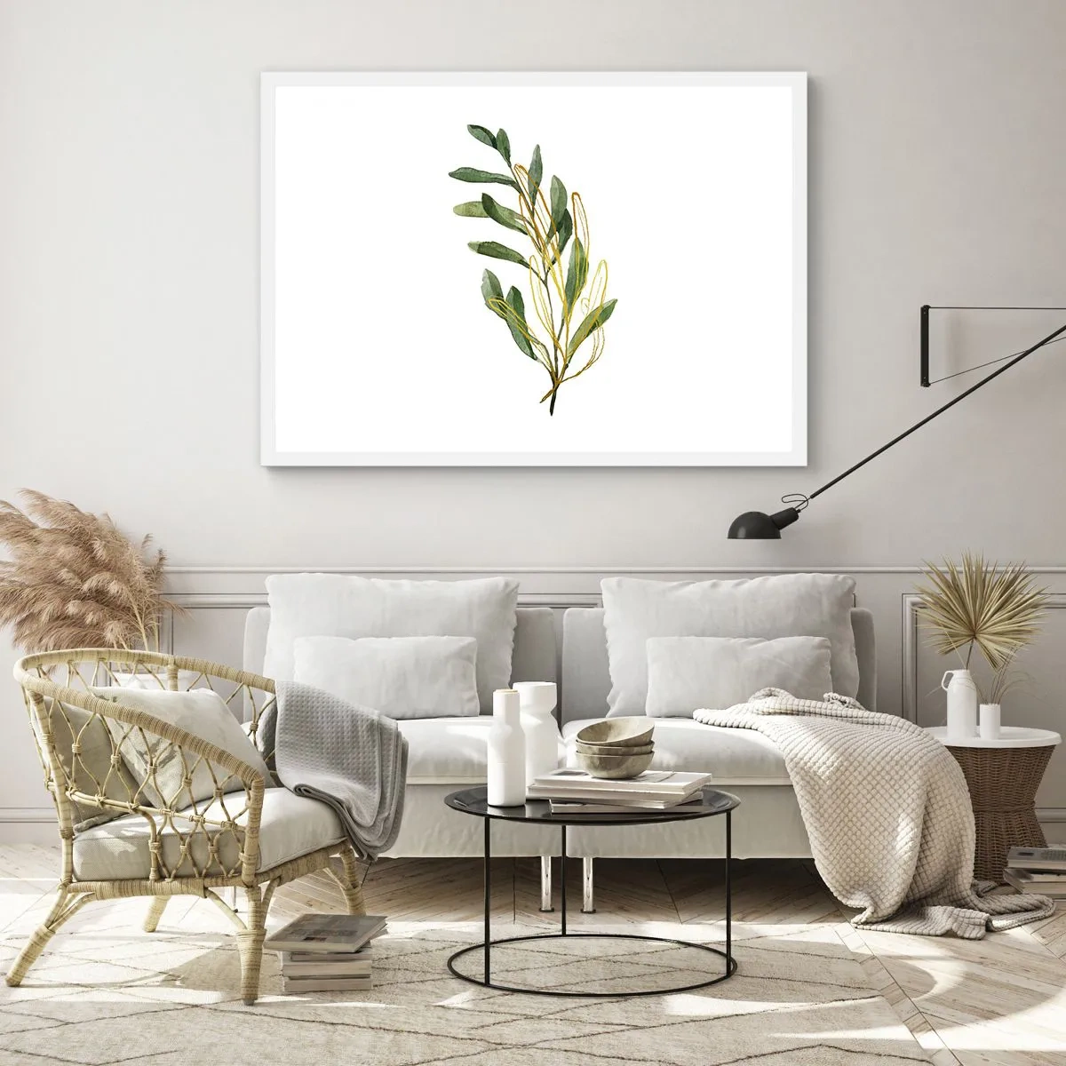 Plakat w białej ramie - Wszystko co dobre - 100x70 cm