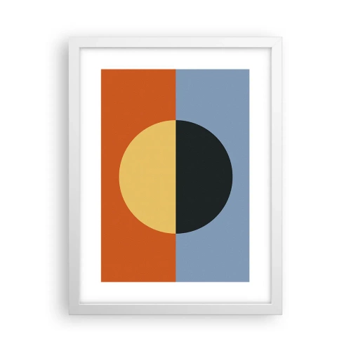 Plakat w białej ramie - Kompozycja ciepła i chłodu - 30x40 cm