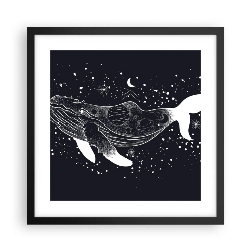 Plakat w czarnej ramie - W oceanie wszechświata - 40x40 cm