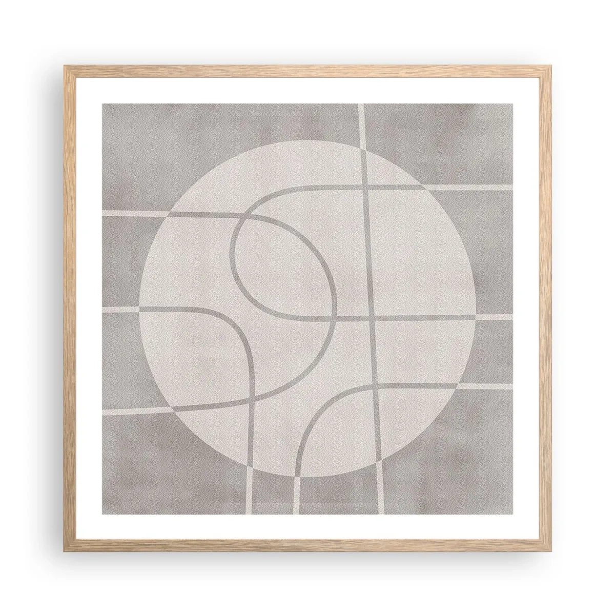 Plakat w ramie jasny dąb - Koliście i na wprost - 60x60 cm