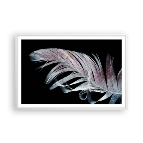Plakat w białej ramie - Pomyśl o dotyku - 91x61 cm