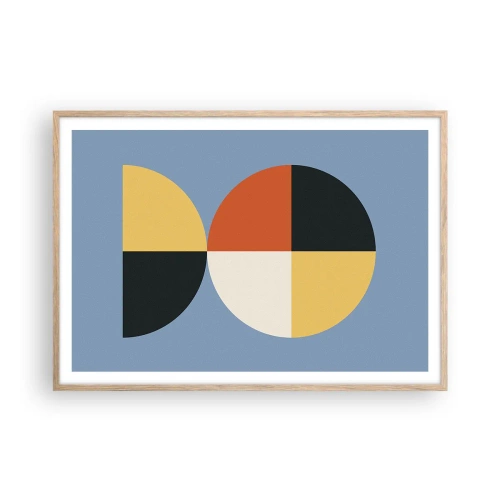 Plakat w ramie jasny dąb - Patrz i licz - 100x70 cm