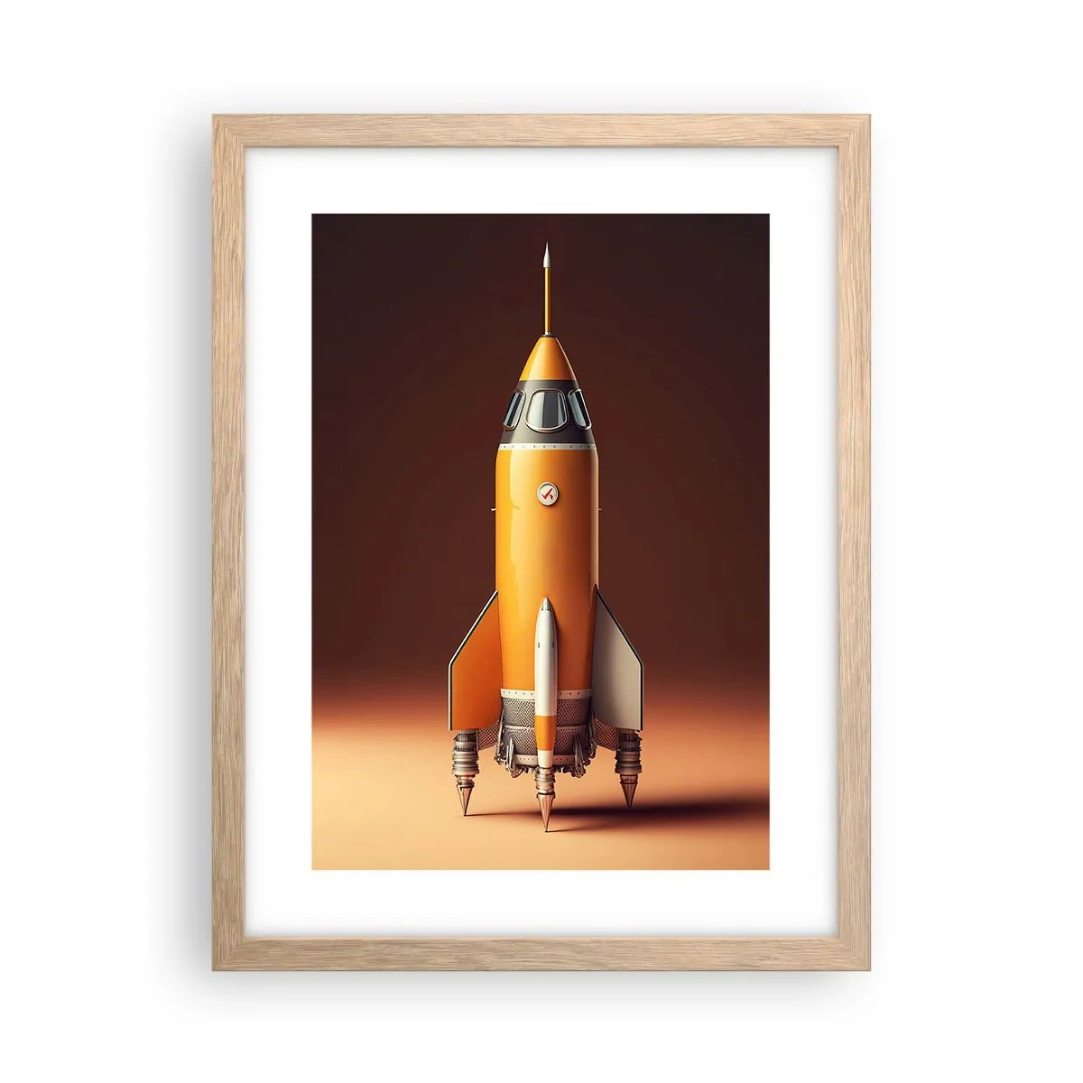 Plakat w ramie jasny dąb - Zaczyna się od marzenia - 30x40 cm