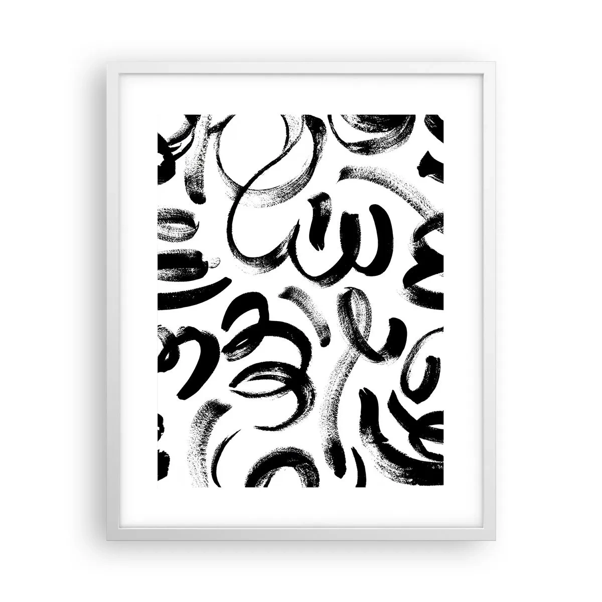 Plakat w białej ramie - Czarno na białym - 40x50 cm