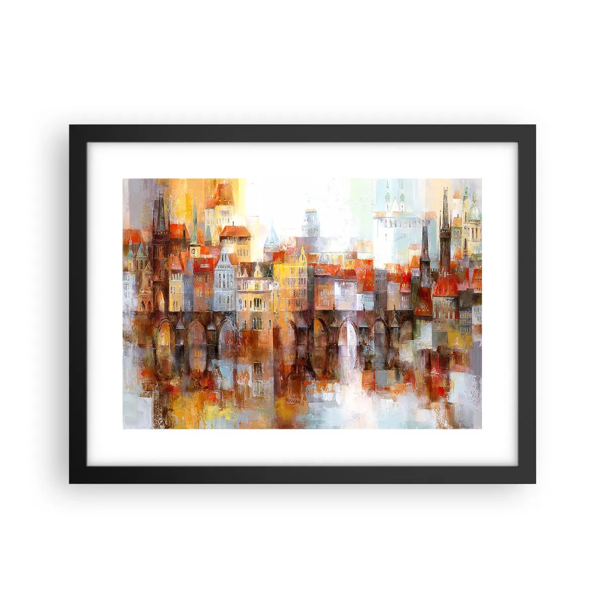 Plakat w czarnej ramie - Pod mostem też pięknie - 40x30 cm