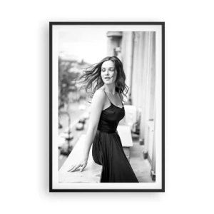 Plakat w czarnej ramie - Z pewnością paryżanka - 61x91 cm