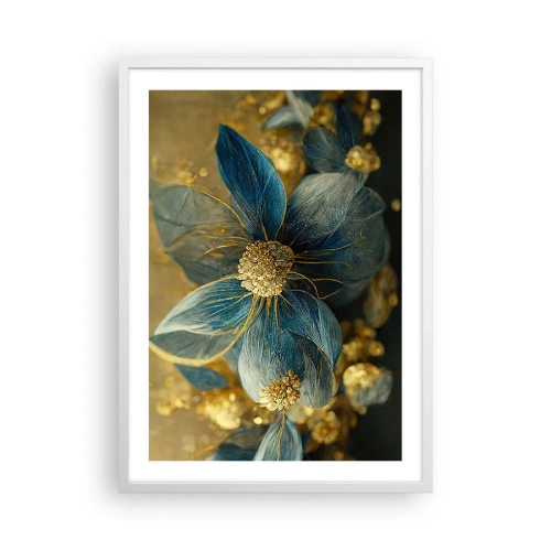 Plakat w białej ramie - Zakwitnąć złotem - 50x70 cm