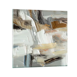 Obraz na szkle - Barwne nawarstwienia - 50x50 cm