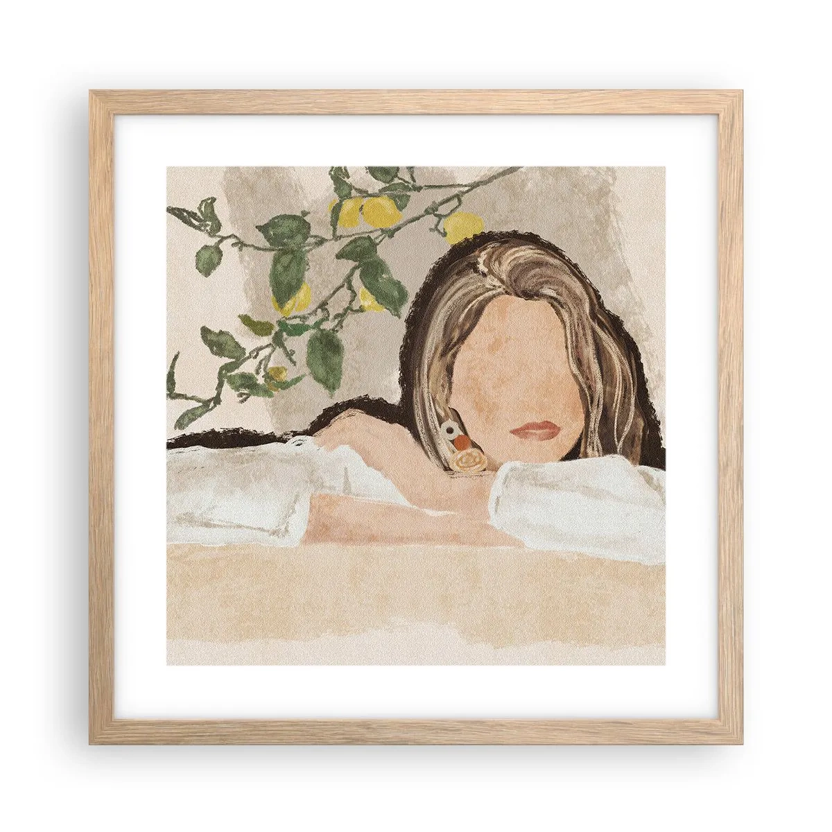 Plakat w ramie jasny dąb - Piękność południa - 40x40 cm