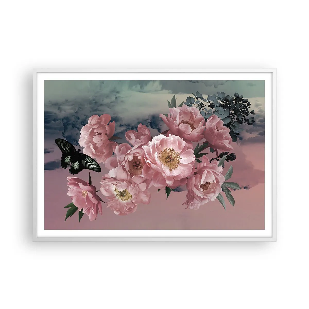 Plakat w białej ramie - Szczyt romantyzmu - 100x70 cm