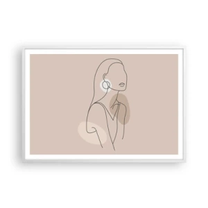 Plakat w białej ramie - Ikona dziewczęcości - 100x70 cm