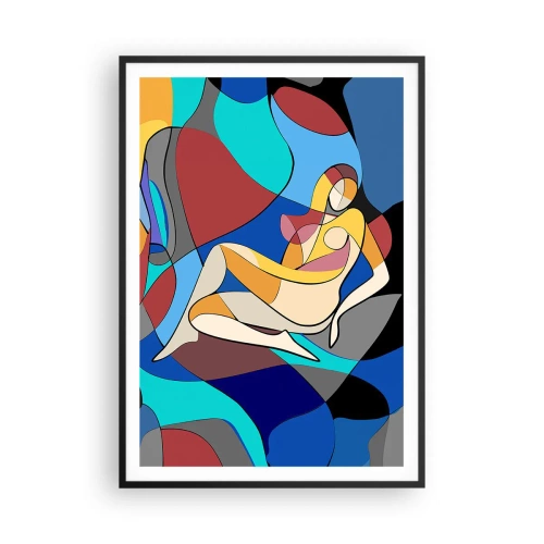 Plakat w czarnej ramie - Kubistyczny akt - 70x100 cm
