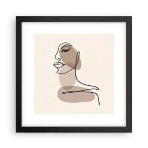 Plakat w czarnej ramie - Zasłuchana w siebie - 30x30 cm