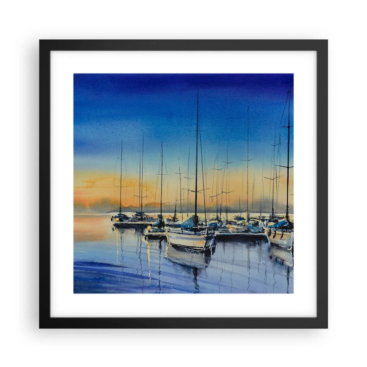 Plakat w czarnej ramie - Koniec dobrego dnia - 40x40 cm