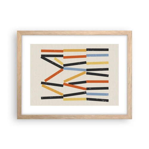 Plakat w ramie jasny dąb - Kompozycja na poziomie - 40x30 cm