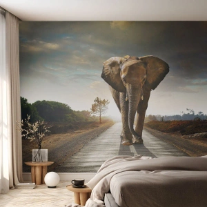 Fototapeta Premium Sand - I wcale nie w składzie porcelany - Słoń, Krajobraz, Natura - 200x140 cm