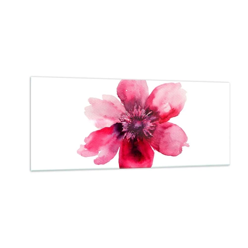 Obraz na szkle - Karminowy wonny pocałunek - 100x40 cm