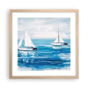 Plakat w ramie jasny dąb - Z przyjacielem u boku - 40x40 cm