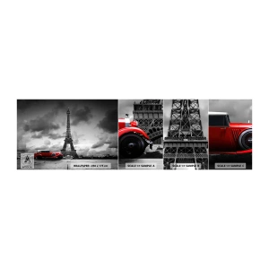 Fototapeta Próbka Standard Eco - Nie tak dawno w Paryżu - Motoryzacja, Wieża Eiffla, Paryż - 100x30 cm