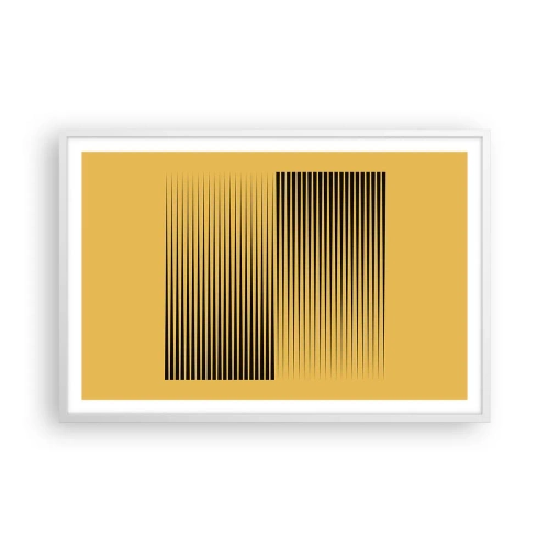 Plakat w białej ramie - Kwadratura przeciwieństw - 91x61 cm