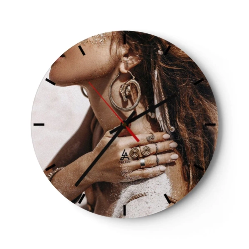 Zegar ścienny - Królowa dzikiej plaży - 40x40 cm