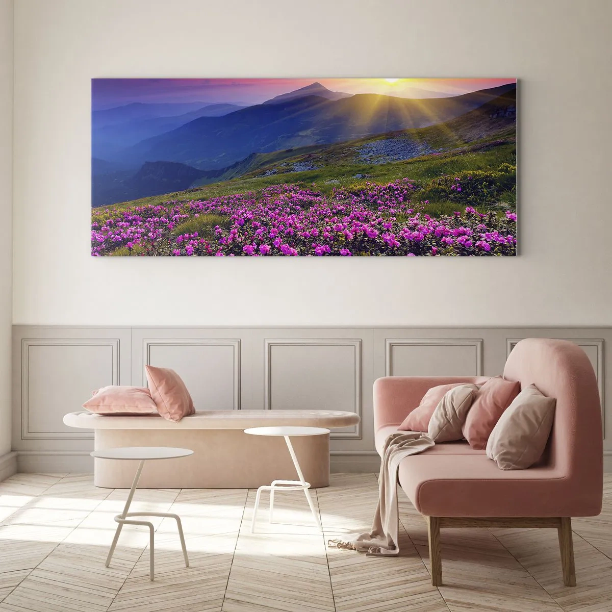 Obraz na szkle - … A dokoła pachnie kosodrzewina i wonieją zioła - 90x30 cm