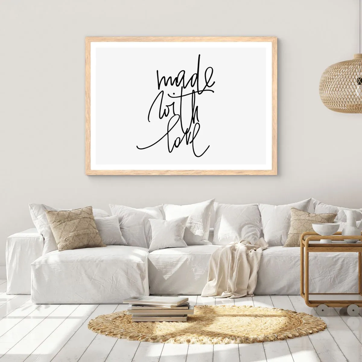 Plakat w ramie jasny dąb - Najlepsza marka - 70x50 cm