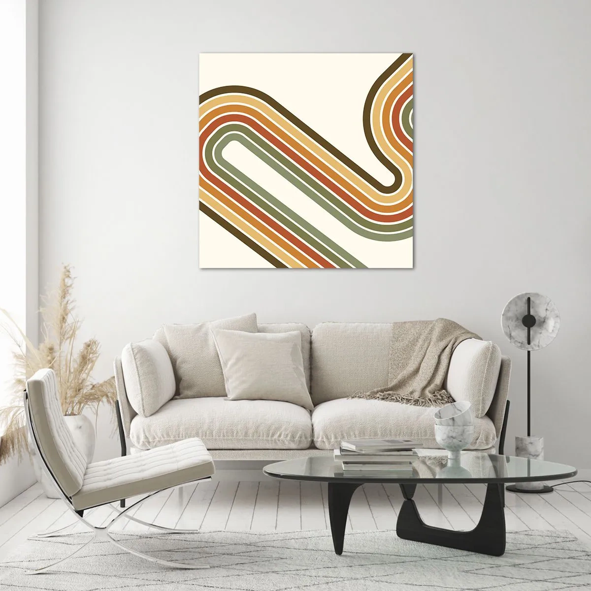 Obraz na szkle - Zygzakiem do celu - 70x70 cm