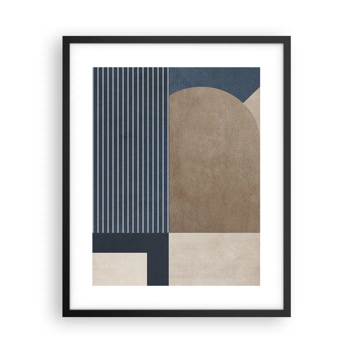 Plakat w czarnej ramie - Kompozycja prostoty i krągłości - 40x50 cm