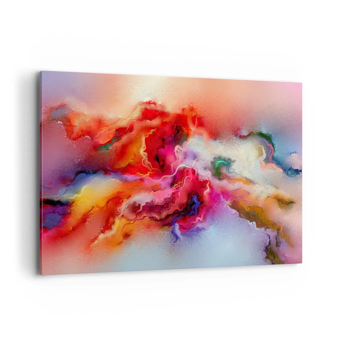 Obraz na płótnie - Kolorowa abstrakcja o dynamicznej kompozycji - 100x70cm - Jak pochwycić marzenia - dym - Nowoczesna dekoracja ścienna do salonu, kuchni i sypialni ARTTOR