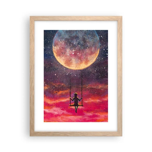 Plakat w ramie jasny dąb - Bujać w obłokach - 30x40 cm