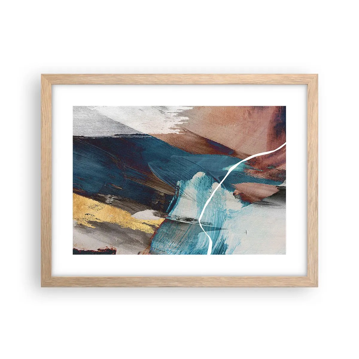 Plakat w ramie jasny dąb - Z rozmachem i energicznie - 40x30 cm