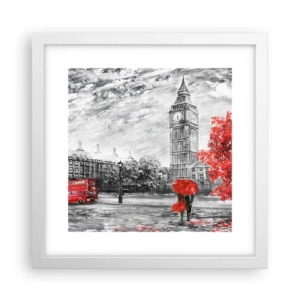 Plakat w białej ramie - Ekscytujący dzień - 30x30 cm