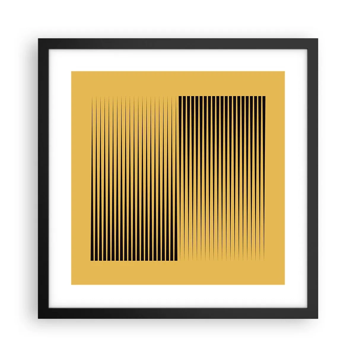 Plakat w czarnej ramie - Kwadratura przeciwieństw - 40x40 cm