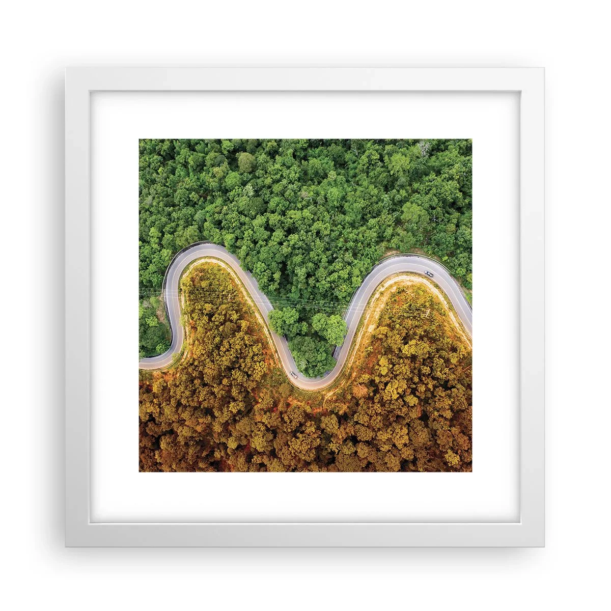 Plakat w białej ramie - Granice i przełomy - 30x30 cm