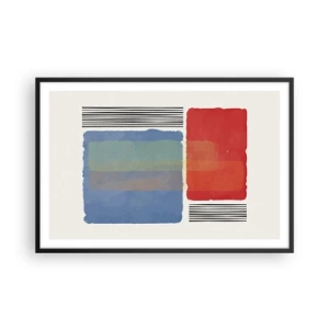 Plakat w czarnej ramie - Duch i litera geometrii - 91x61 cm