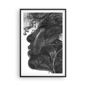 Plakat w czarnej ramie - Zaplątana w marzeniach - 61x91 cm