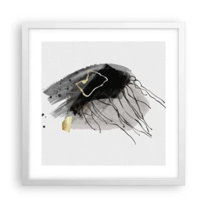 Plakat w białej ramie - W czerni i w złocie - 40x40 cm