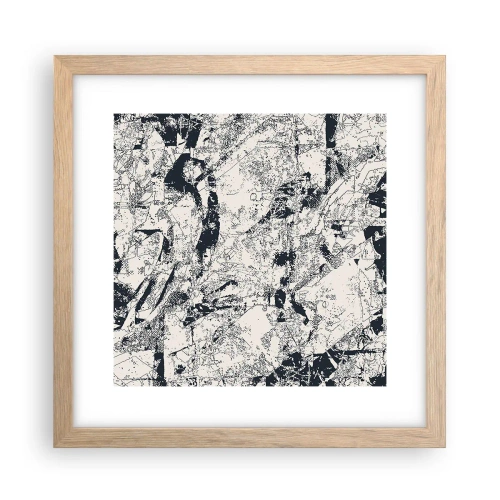 Plakat w ramie jasny dąb - Przenikanie przeciwieństw - 30x30 cm